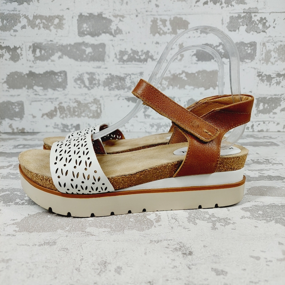 Josef Seibel Brown Leather Platform Sandals 38